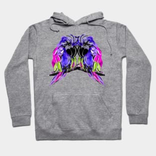 Neon love parrots Hoodie